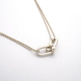 【6jhb0347-k】ティファニー ネックレス ハードウェア/ダブルリンク シルバー925【中古】レディース
