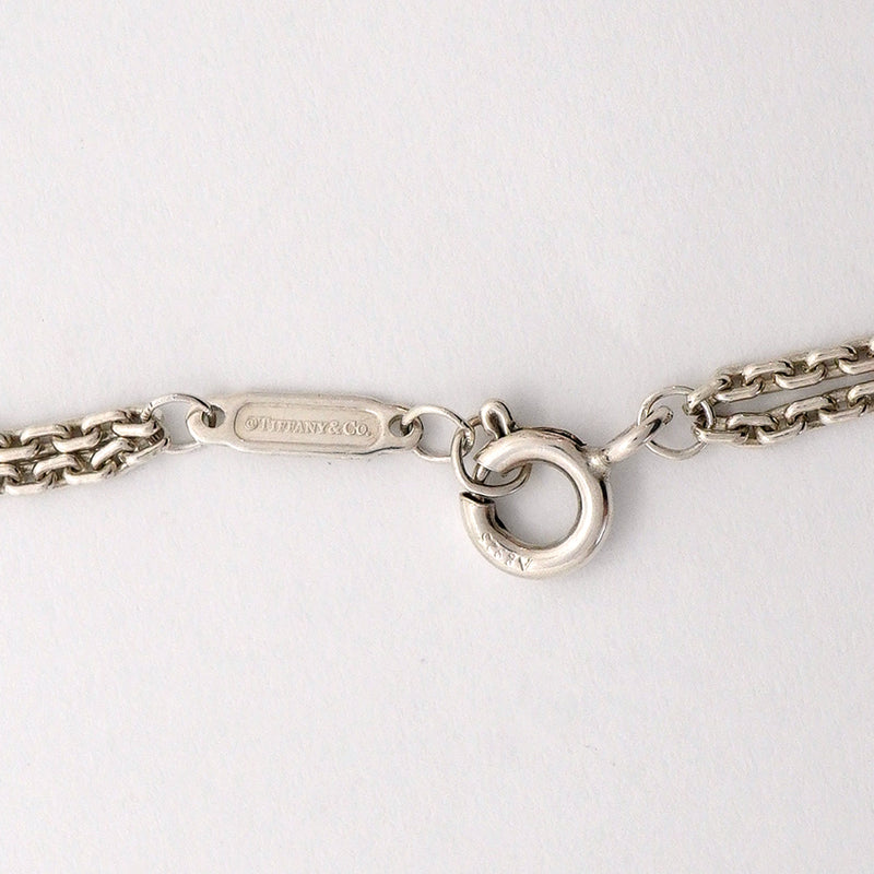 【6jhb0347-k】ティファニー ネックレス ハードウェア/ダブルリンク シルバー925【中古】レディース
