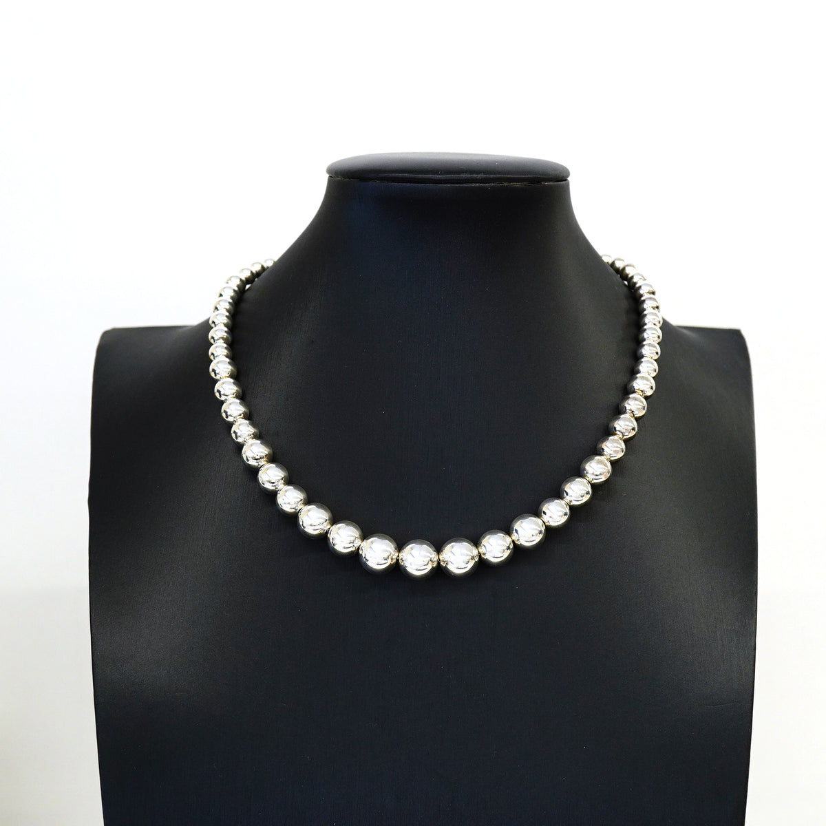 【6jhb0348-k】ティファニー ネックレス ハードウェア/グラジュエイテッド/ボール シルバー925【中古】レディース
