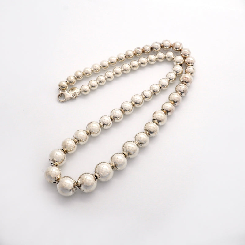 【6jhb0348-k】ティファニー ネックレス ハードウェア/グラジュエイテッド/ボール シルバー925【中古】レディース