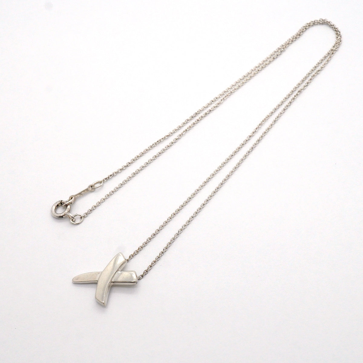 【6jhb0360】ティファニー ネックレス キス シルバー925【中古】レディース