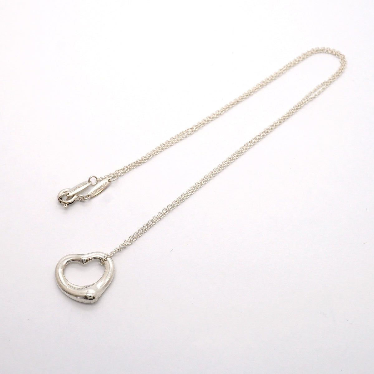 【6jhb0365】ティファニー ネックレス オープンハート シルバー925【中古】レディース
