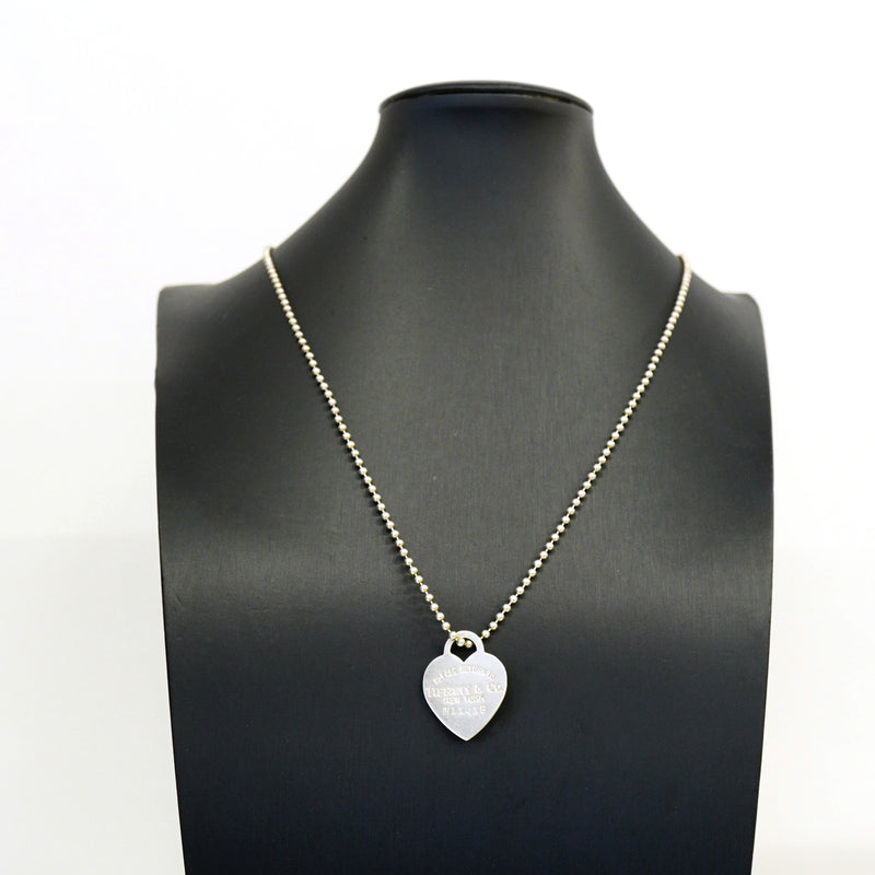 【6jhb0367-k】ティファニー ネックレス リターントゥハート/ボールチェーン シルバー925【中古】レディース