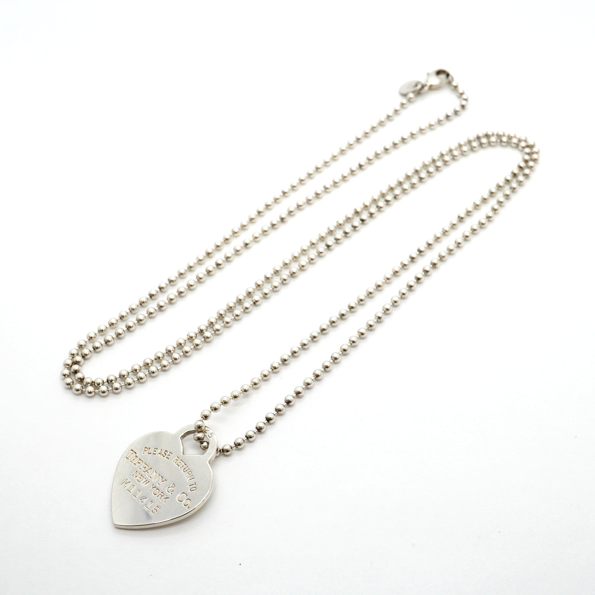 【6jhb0367-k】ティファニー ネックレス リターントゥハート/ボールチェーン シルバー925【中古】レディース