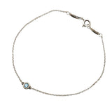 【6jhb0379-k】ティファニー ブレスレット バイザヤード シルバー925 アクアマリン ブルー【中古】レディース
