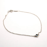 【6jhb0379-k】ティファニー ブレスレット バイザヤード シルバー925 アクアマリン ブルー【中古】レディース
