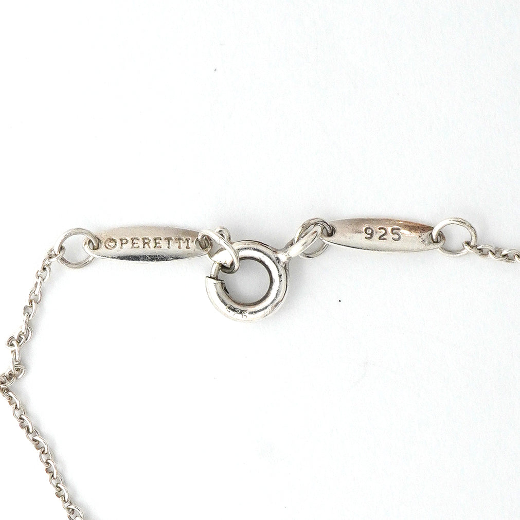 【6jhb0379-k】ティファニー ブレスレット バイザヤード シルバー925 アクアマリン ブルー【中古】レディース