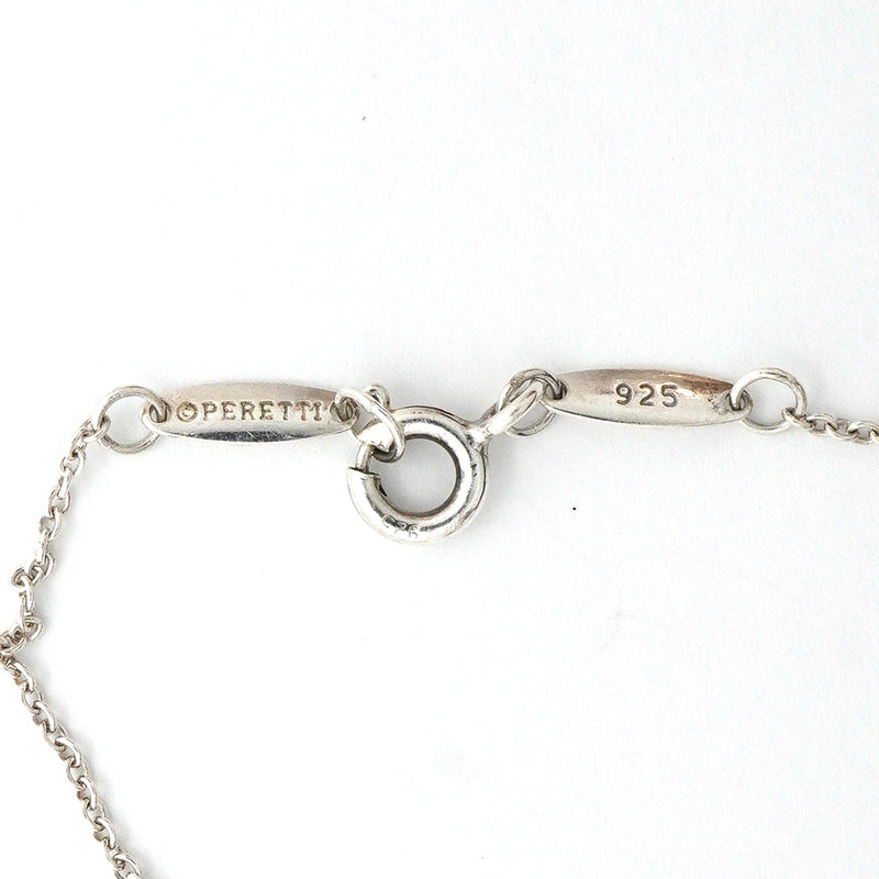 【6jhb0379-k】ティファニー ブレスレット バイザヤード シルバー925 アクアマリン ブルー【中古】レディース