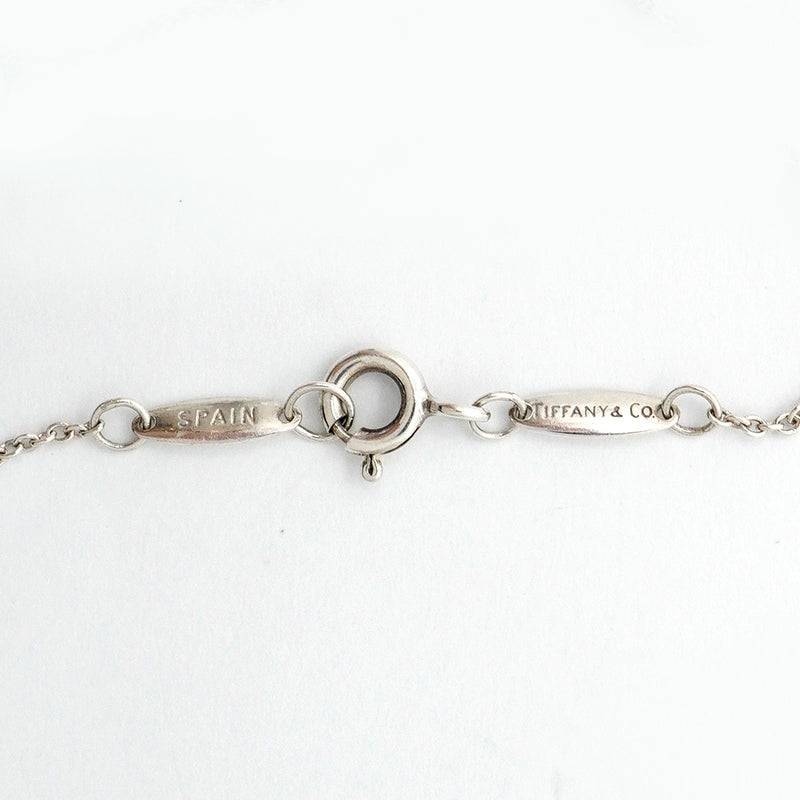 【6jhb0379-k】ティファニー ブレスレット バイザヤード シルバー925 アクアマリン ブルー【中古】レディース