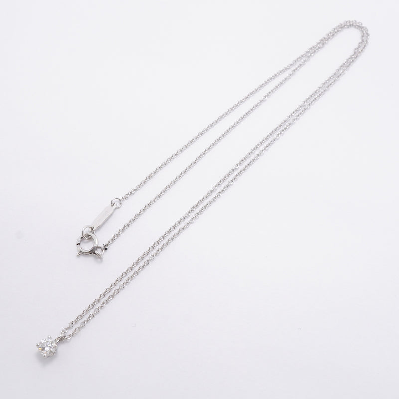 【6jhb0389】ティファニー ネックレス ソリティア 1PD Pt950 プラチナ ダイヤモンド【中古】レディース
