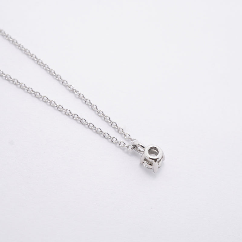 【6jhb0389】ティファニー ネックレス ソリティア 1PD Pt950 プラチナ ダイヤモンド【中古】レディース