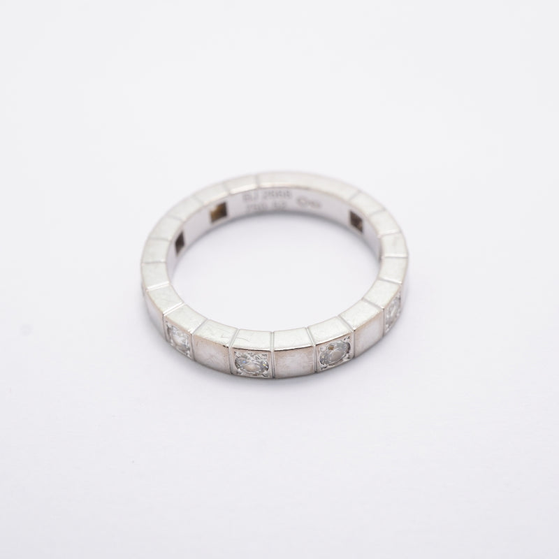 【6jhb0391】カルティエ リング ラニエール ハーフダイヤ K18WG ホワイトゴールド ダイヤモンド ＃52【中古】レディース