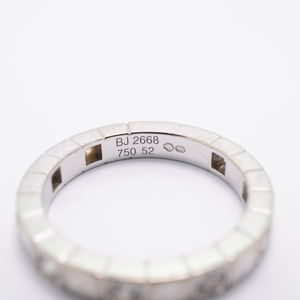 【6jhb0391】カルティエ リング ラニエール ハーフダイヤ K18WG ホワイトゴールド ダイヤモンド ＃52【中古】レディース