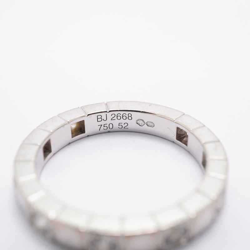 【6jhb0391】カルティエ リング ラニエール ハーフダイヤ K18WG ホワイトゴールド ダイヤモンド ＃52【中古】レディース
