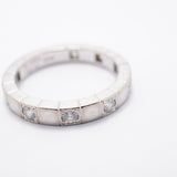 【6jhb0391】カルティエ リング ラニエール ハーフダイヤ K18WG ホワイトゴールド ダイヤモンド ＃52【中古】レディース