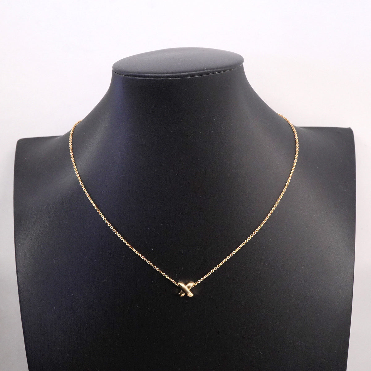 【6jhb0394】ティファニー ネックレス シグネチャー/クロス K18YG イエローゴールド【中古】レディース