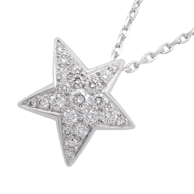 【6jhb0396】シャネル ネックレス コメット 星形 スター ラージ K18WG ホワイトゴールド ダイヤモンド【中古】レディース