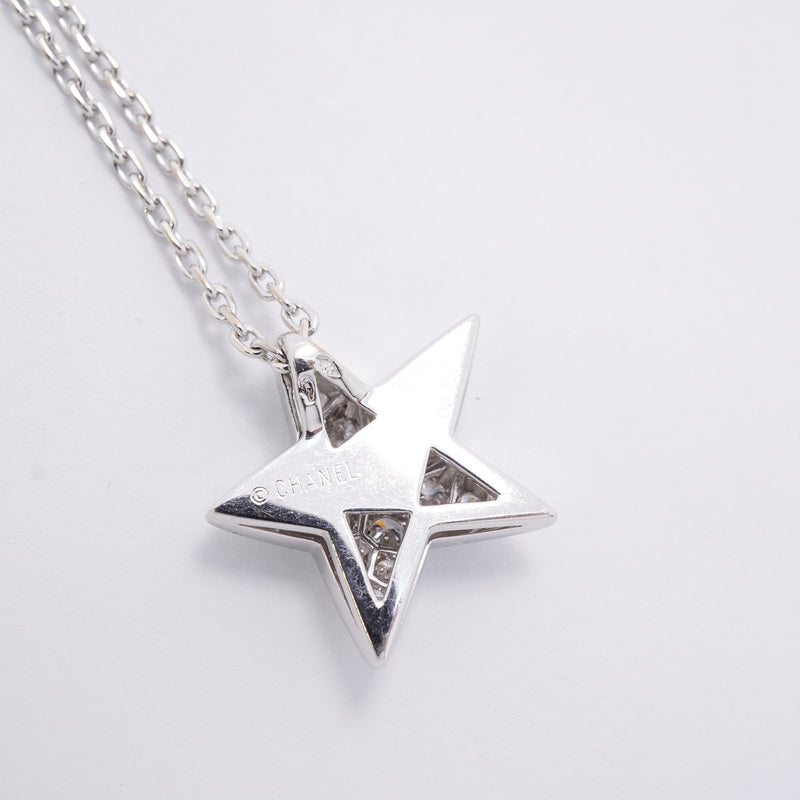 【6jhb0396】シャネル ネックレス コメット 星形 スター ラージ K18WG ホワイトゴールド ダイヤモンド【中古】レディース