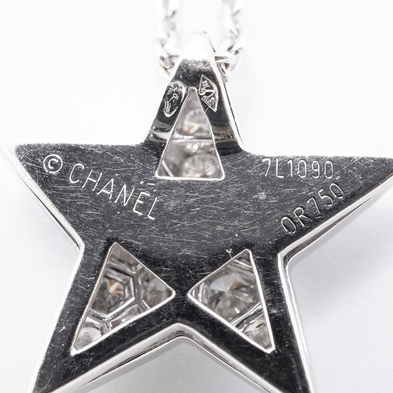 【6jhb0396】シャネル ネックレス コメット 星形 スター ラージ K18WG ホワイトゴールド ダイヤモンド【中古】レディース