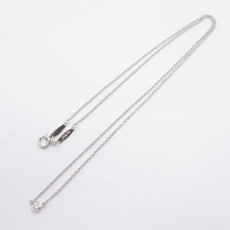 【6jhb0397】ティファニー ネックレス バイザヤード 1PD Pt950 プラチナ ダイヤモンド【中古】レディース