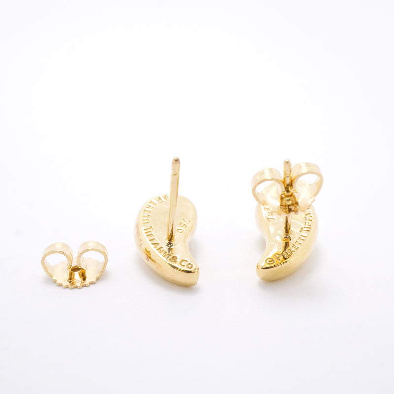 【6jhb0399】ティファニー ピアス ティアドロップ K18YG イエローゴールド【中古】レディース