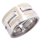 【6jhb0403】エルメス リング ムーブアッシュ シルバー925 クリーム ＃49【中古】レディース