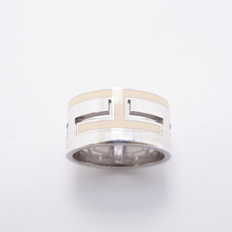 【6jhb0403】エルメス リング ムーブアッシュ シルバー925 クリーム ＃49【中古】レディース