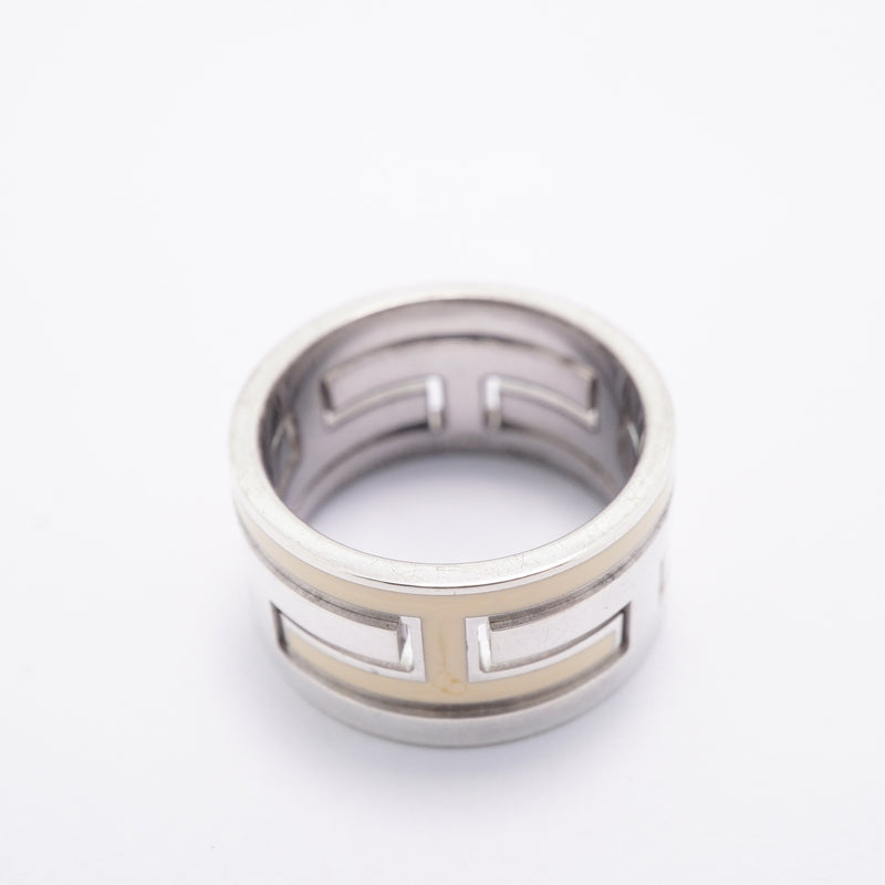 【6jhb0403】エルメス リング ムーブアッシュ シルバー925 クリーム ＃49【中古】レディース