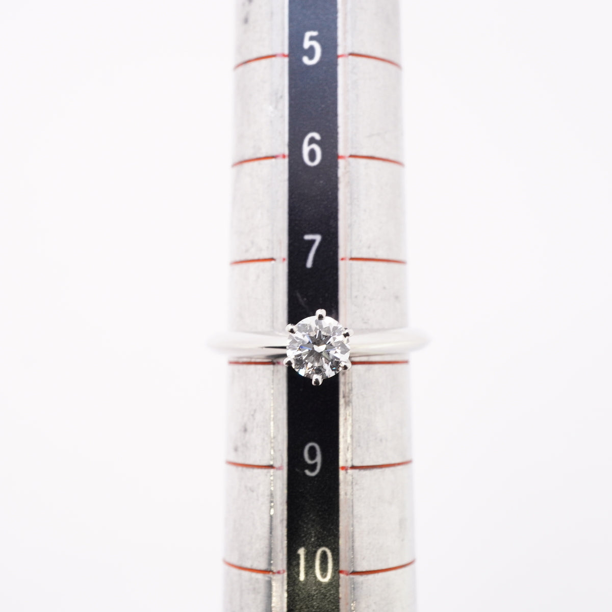 【6jhb0415】ティファニー リング ソリティア 1PD Pt950 プラチナ ダイヤモンド 0.36ct 7.5号【中古】レディース