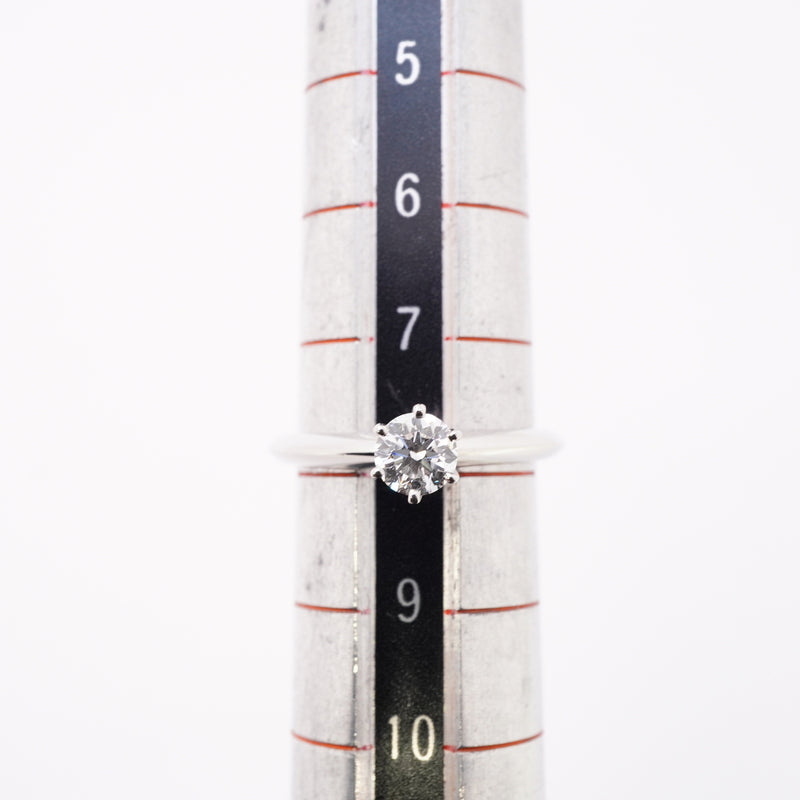 【6jhb0415】ティファニー リング ソリティア 1PD Pt950 プラチナ ダイヤモンド 0.36ct 7.5号【中古】レディース