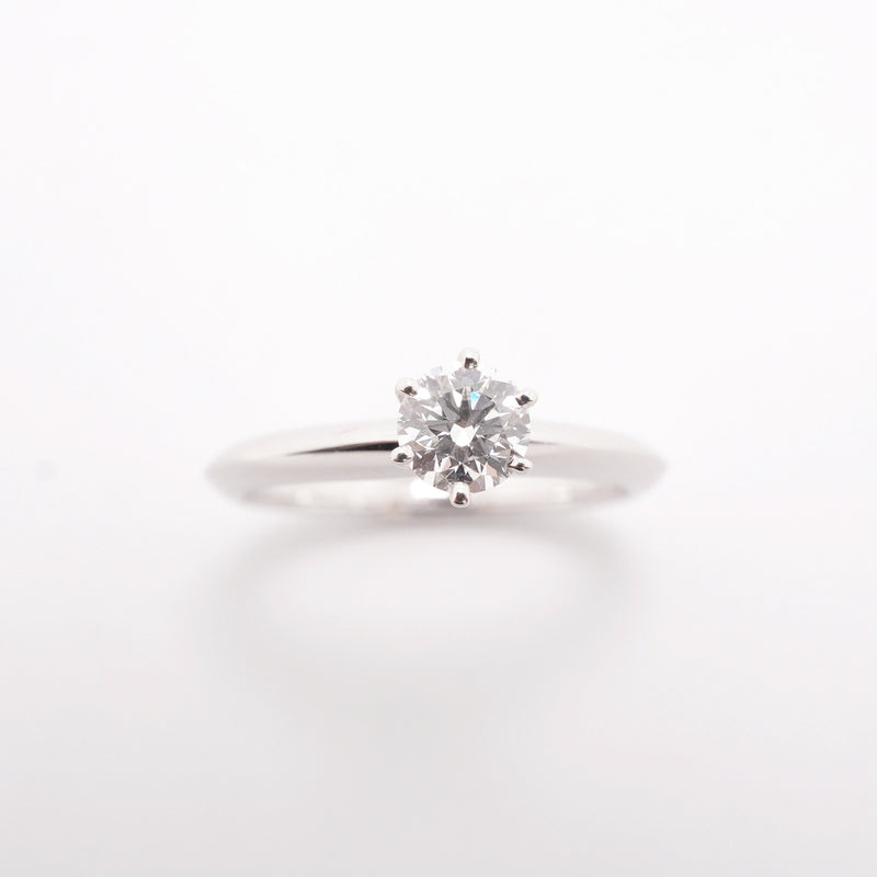 【6jhb0415】ティファニー リング ソリティア 1PD Pt950 プラチナ ダイヤモンド 0.36ct 7.5号【中古】レディース