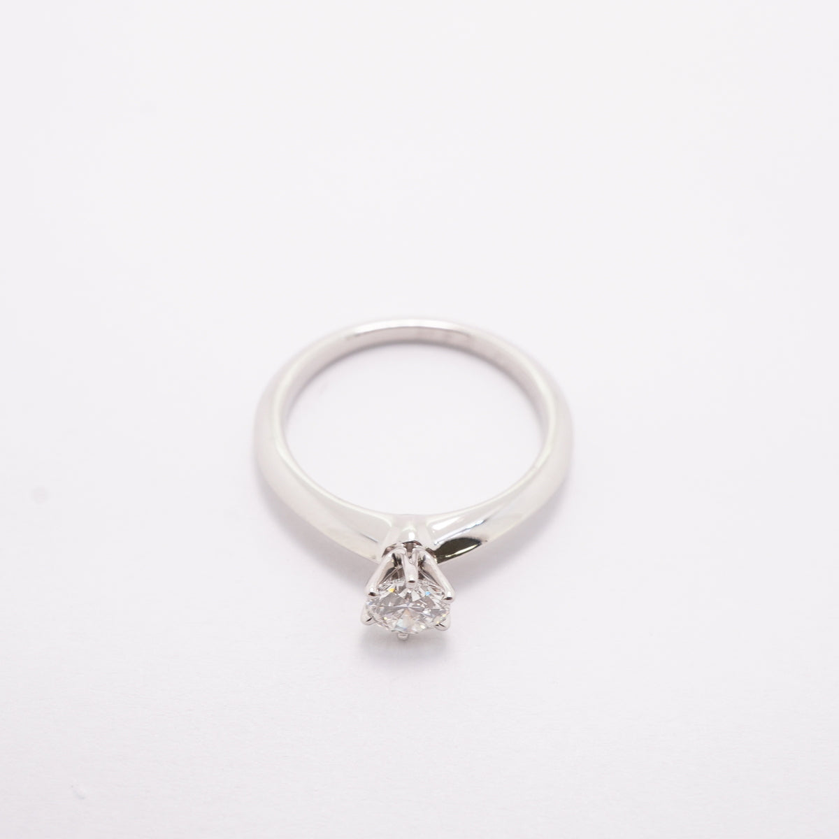 【6jhb0415】ティファニー リング ソリティア 1PD Pt950 プラチナ ダイヤモンド 0.36ct 7.5号【中古】レディース
