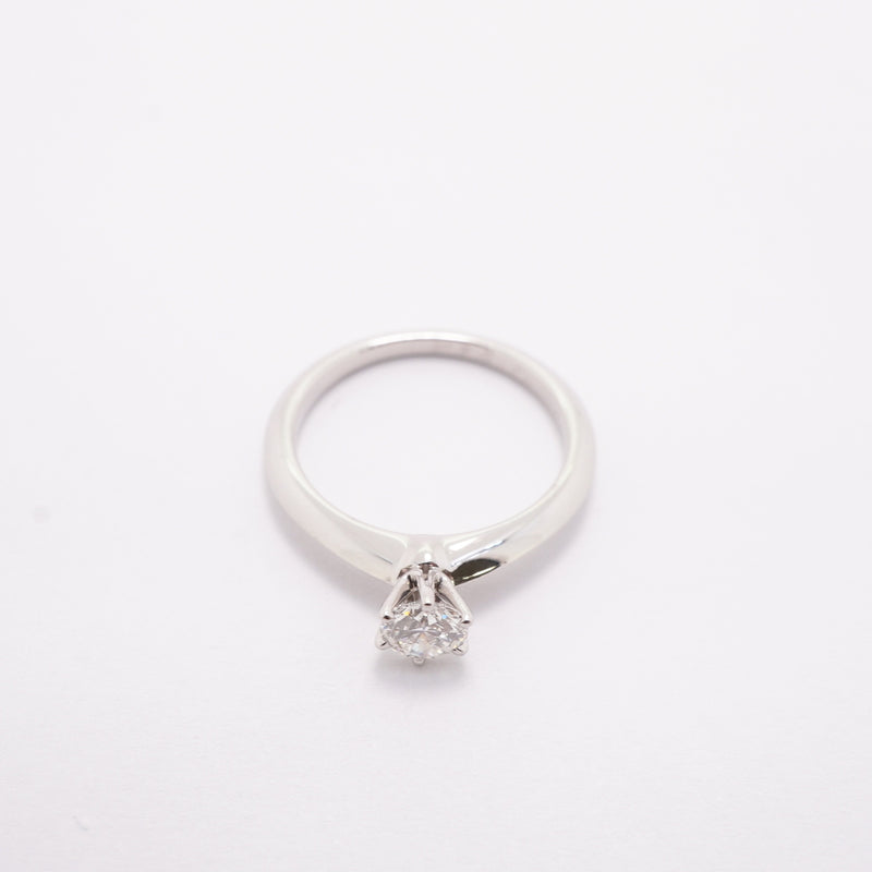 【6jhb0415】ティファニー リング ソリティア 1PD Pt950 プラチナ ダイヤモンド 0.36ct 7.5号【中古】レディース