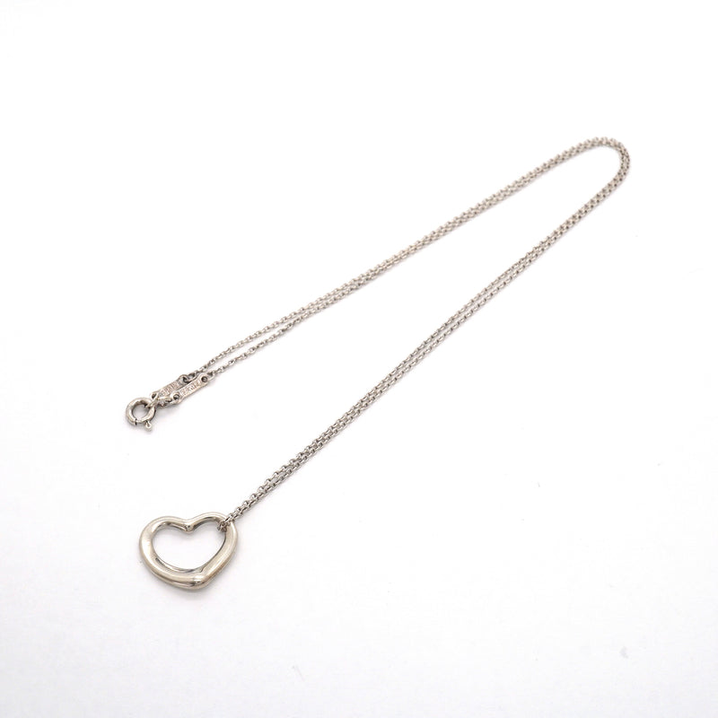 【6jhb0419】ティファニー ネックレス オープンハート シルバー925【中古】レディース