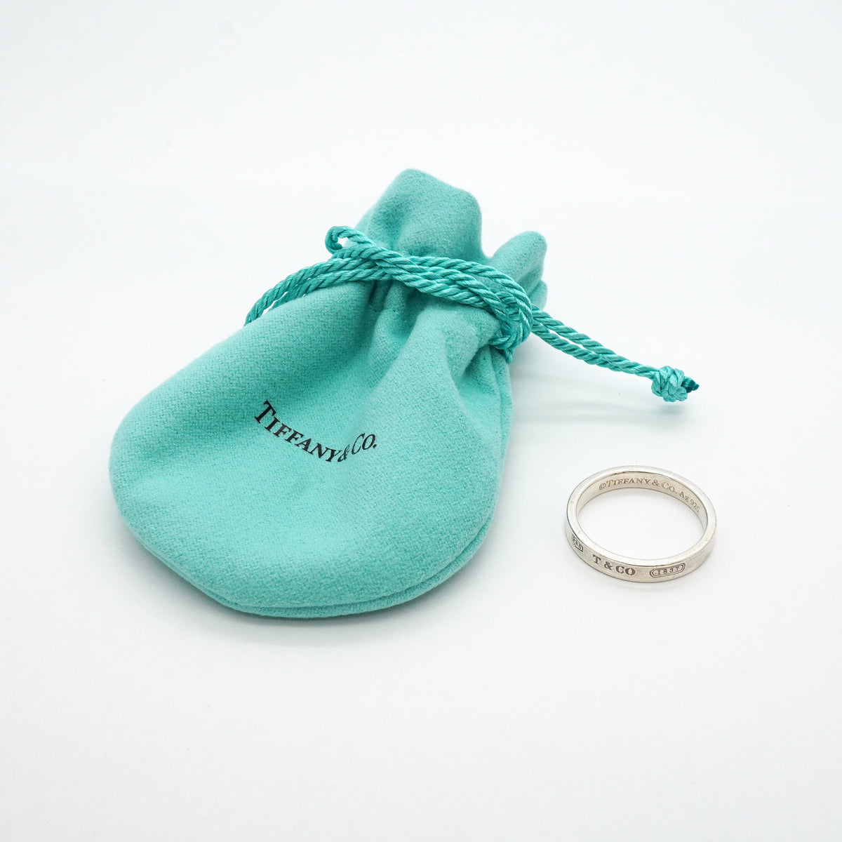 【6jhb0425】ティファニー リング ナロー シルバー925 23.5号【中古】メンズ