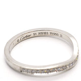 【6jhb0430】カルティエ リング バレリーナ Pt950 プラチナ ダイヤモンド ＃51【中古】レディース