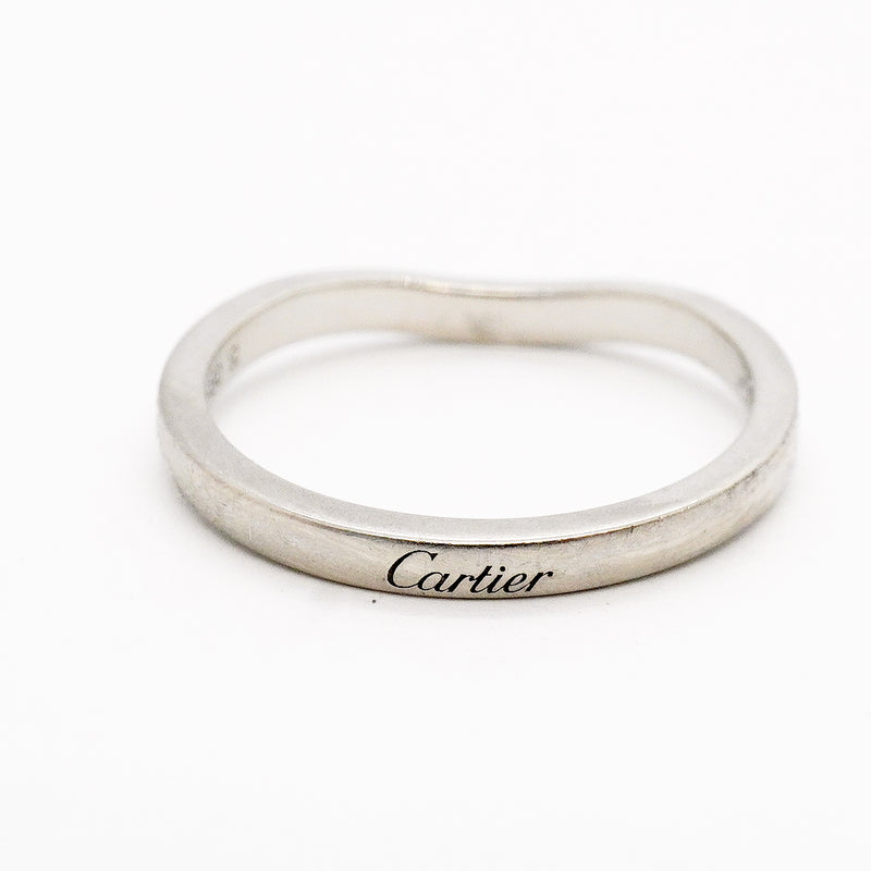 【6jhb0430】カルティエ リング バレリーナ Pt950 プラチナ ダイヤモンド ＃51【中古】レディース