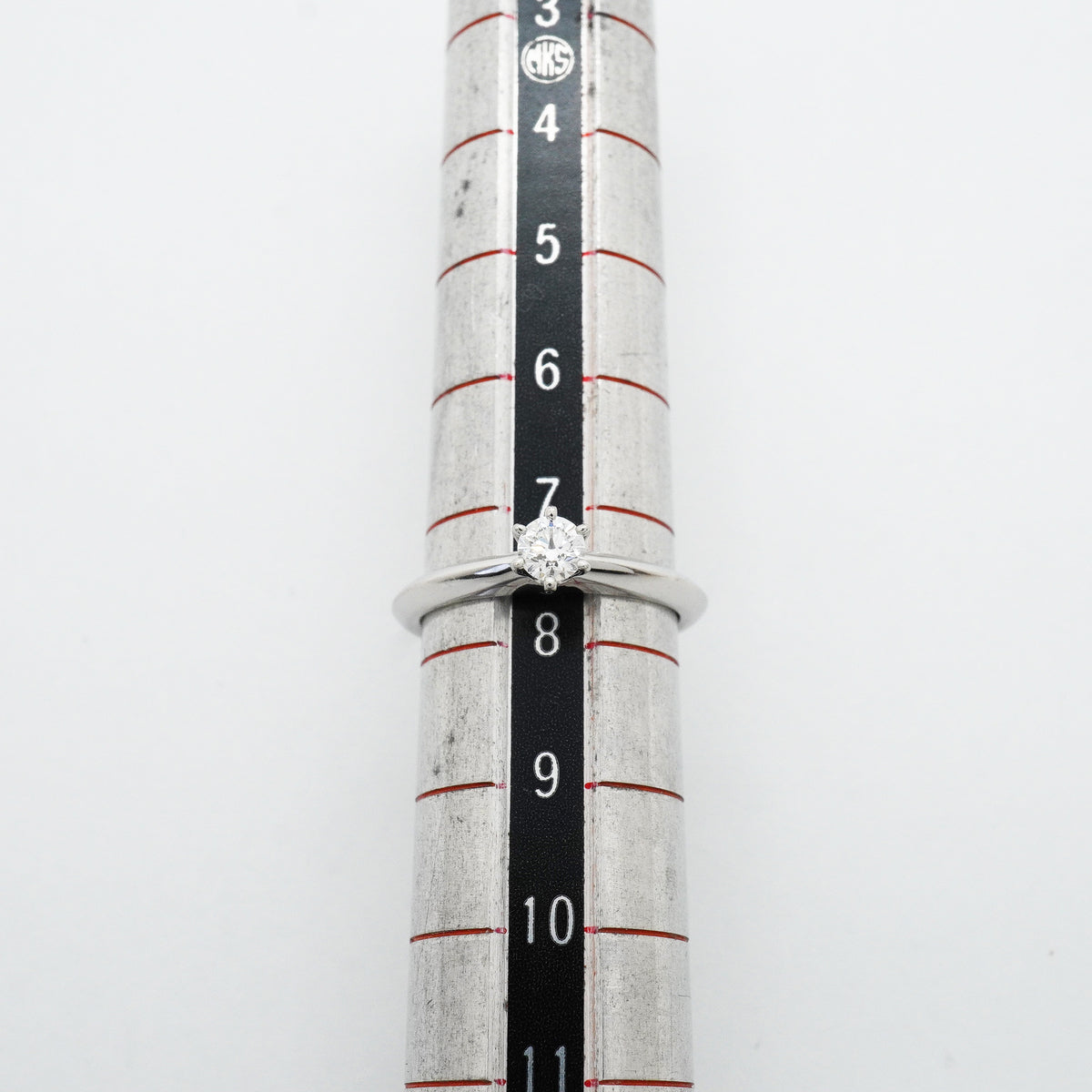 【6jhb0435】ティファニー リング ソリティア 1PD Pt950 プラチナ ダイヤモンド 0.19ct 7.5号【中古】レディース