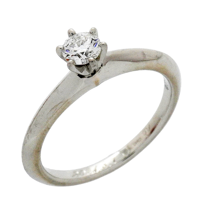 【6jhb0435】ティファニー リング ソリティア 1PD Pt950 プラチナ ダイヤモンド 0.19ct 7.5号【中古】レディース