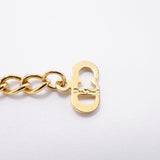 【6jhb0438】クリスチャンディオール ネックレス ディオールロゴ GPメッキ ラインストーン ゴールド【中古】レディース