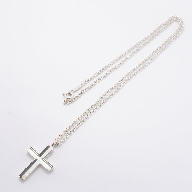 【6jhb0440】ティファニー ネックレス コンケーブクロス シルバー925【中古】レディース