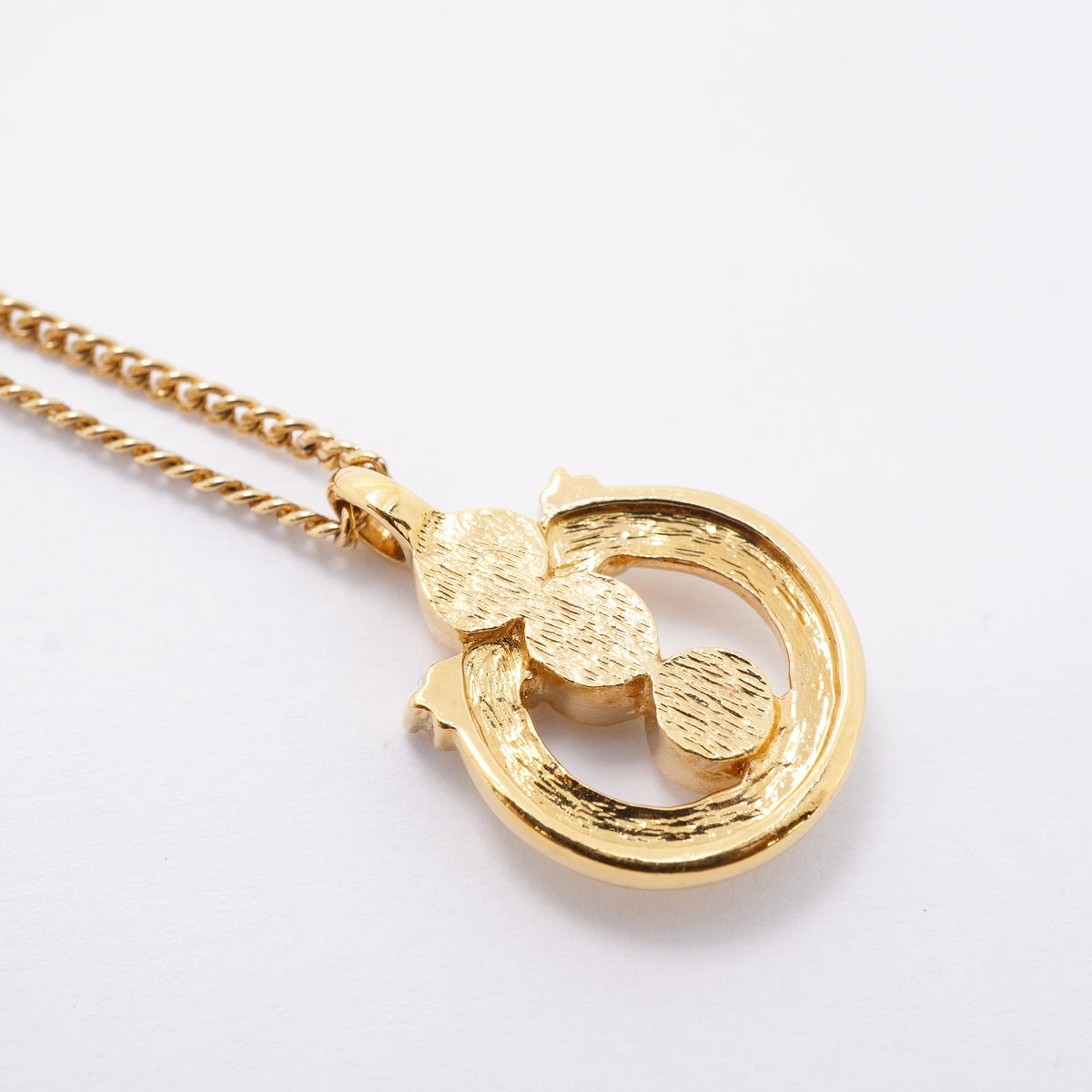 【6jhb0444】クリスチャンディオール ネックレス GPメッキ ラインストーン ゴールド【中古】レディース