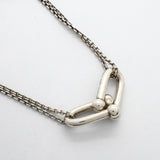 【6jhb0450】ティファニー ネックレス ハードウェア/ダブルリンク シルバー925【中古】レディース