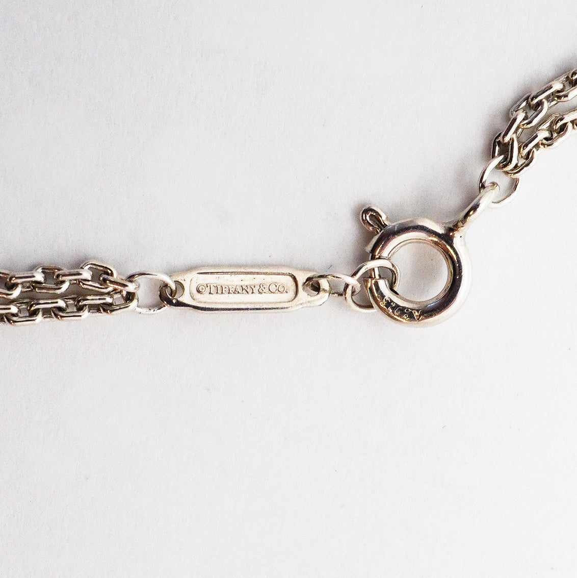 【6jhb0450】ティファニー ネックレス ハードウェア/ダブルリンク シルバー925【中古】レディース