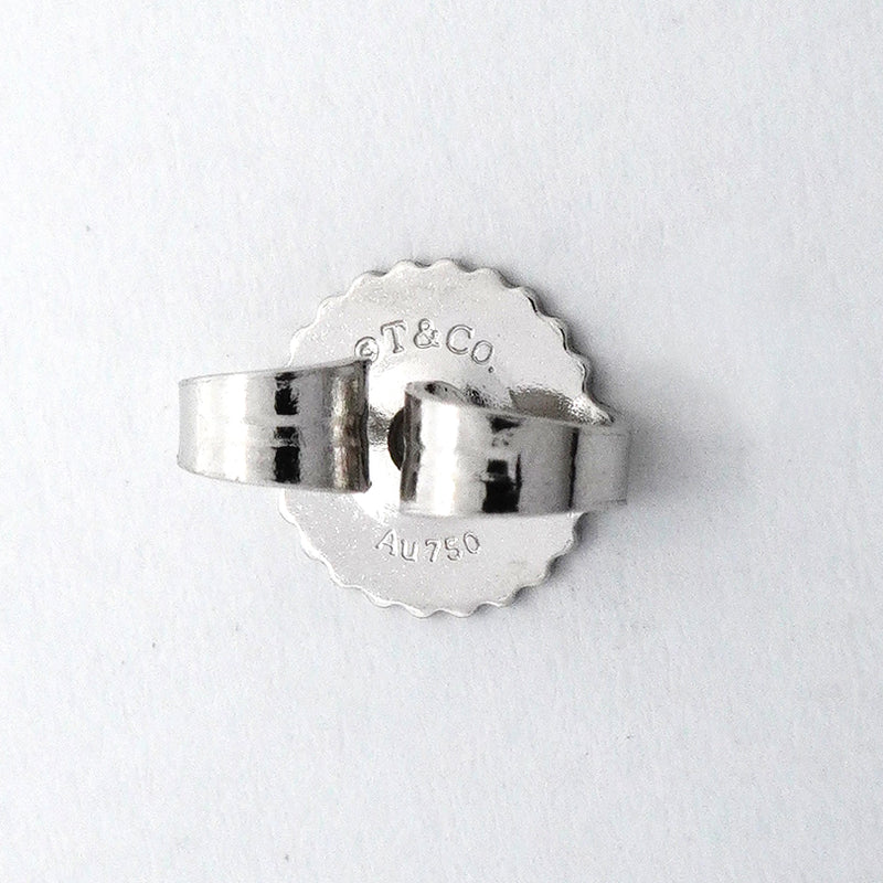 【6jhb0451】ティファニー ピアス Tワン フープ K18WG ホワイトゴールド【中古】レディース