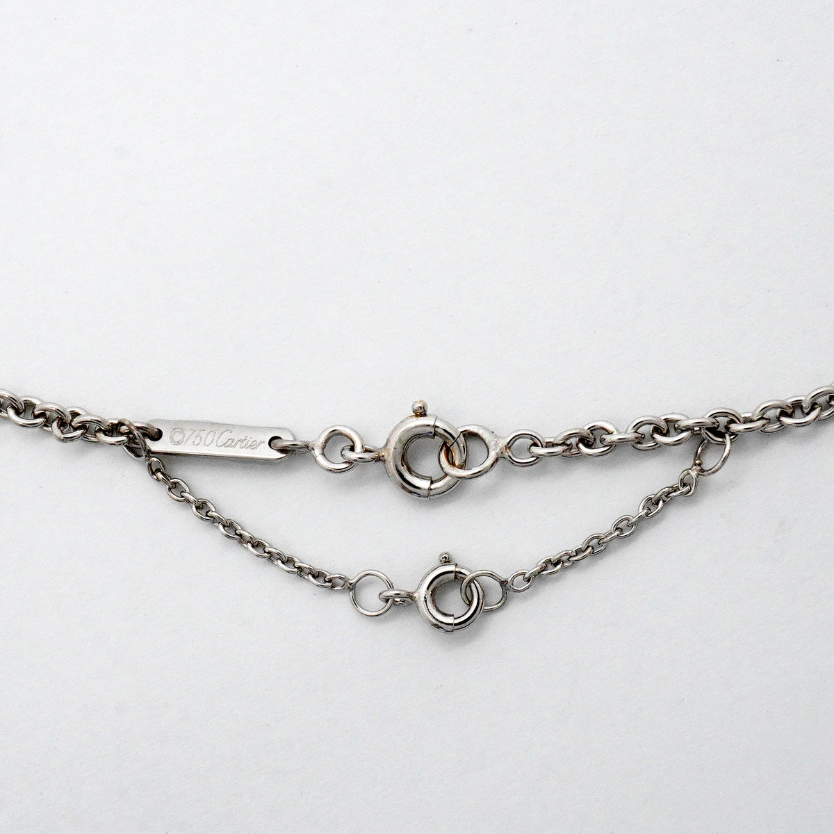 【6jhb0452】カルティエ ネックレス フォルサ チェーン K18WG ホワイトゴールド【中古】レディース