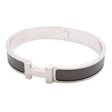 【6jhb0453-k】エルメス バングル クリックHH メタル シルバー グレー【中古】メンズ