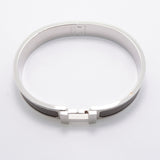 【6jhb0453-k】エルメス バングル クリックHH メタル シルバー グレー【中古】メンズ
