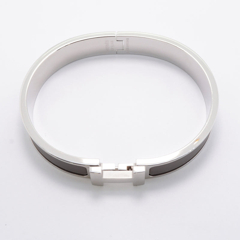【6jhb0453-k】エルメス バングル クリックHH メタル シルバー グレー【中古】メンズ