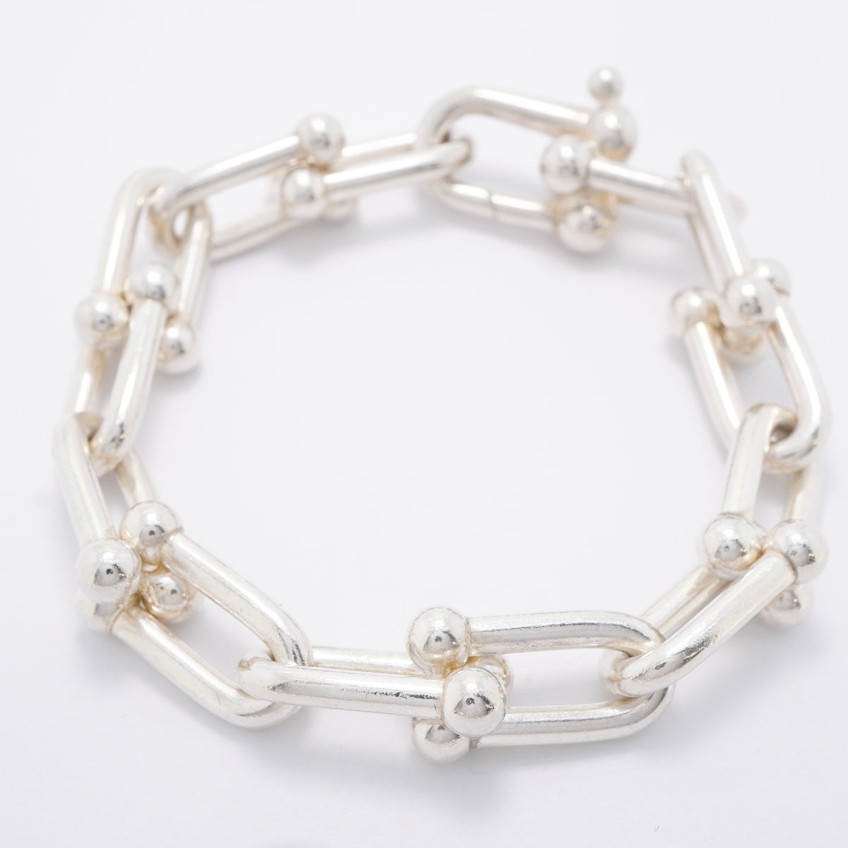 【6jhb0454-k】ティファニー ブレスレット ハードウェア/ラージリンク シルバー925【中古】メンズ レディース ユニセックス
